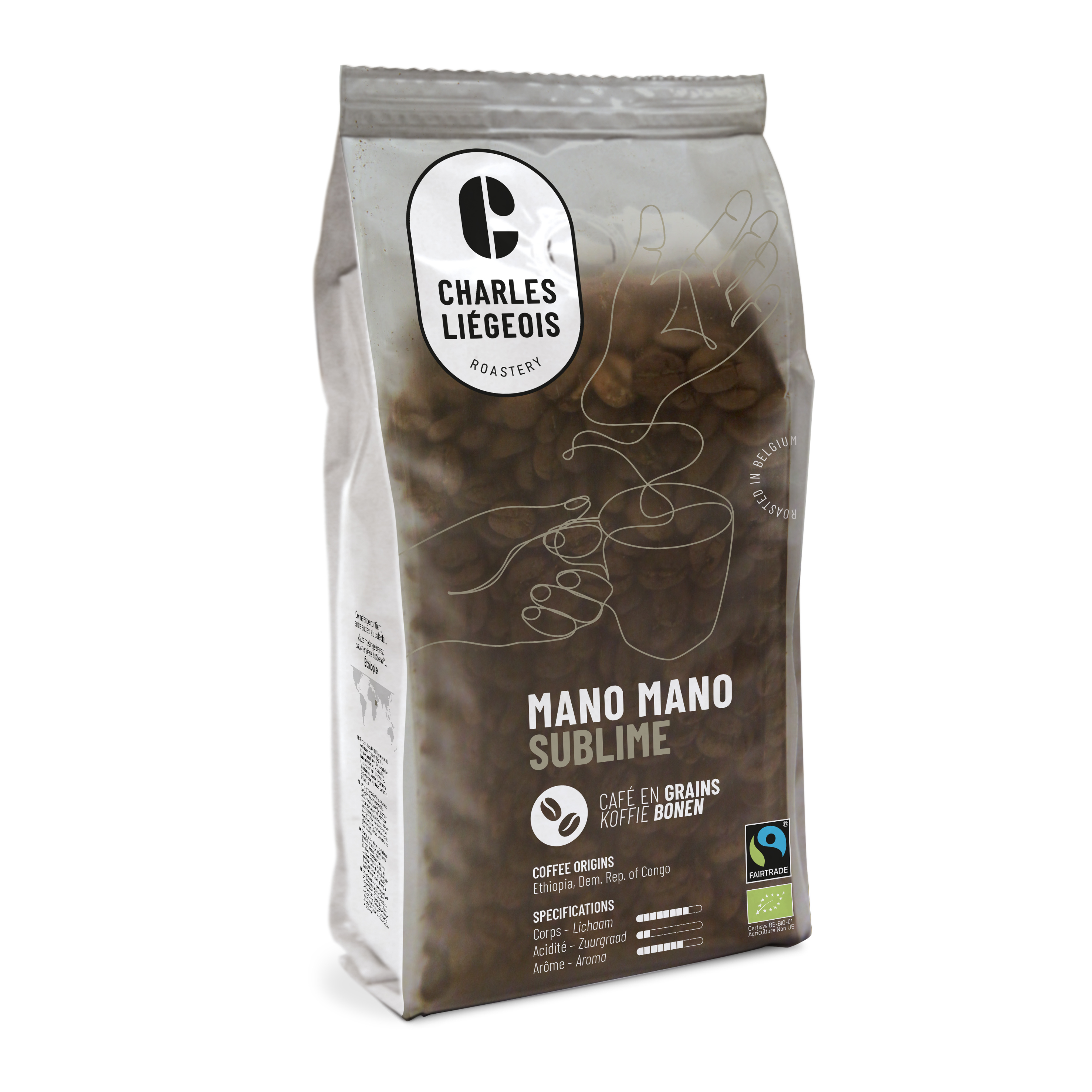 Charles Liégeois Café grains Mano mano espresso bio 500g